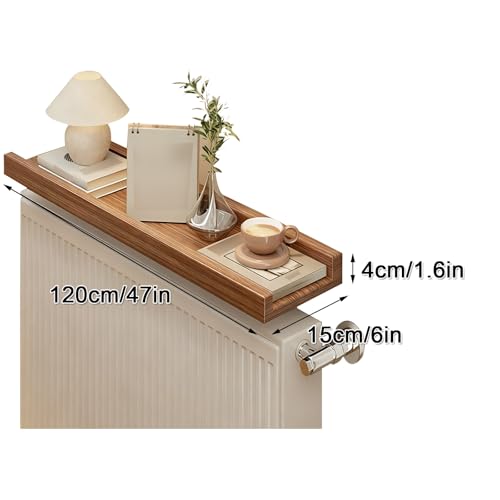 Estante de madera y no deformable marrón de 120 cm con acabado premium plano 3