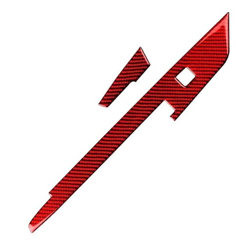 Car Cover Console Panel for Chevrolet for Camaro 2017-2022 Interior Carbon Fiber Center Console Side Decorative Strip Cover Stickers(Red Carbon Fiber)