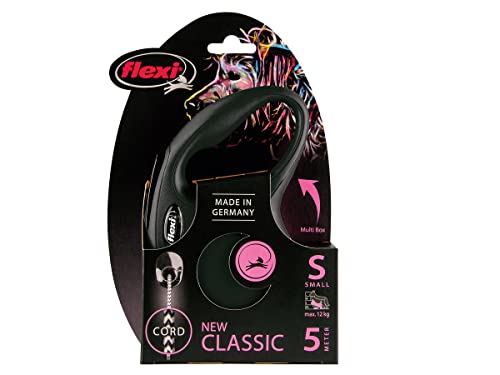 flexi New Classic S Seil 5 m schwarz für Hunde bis 12 kg (Packung mit 2)