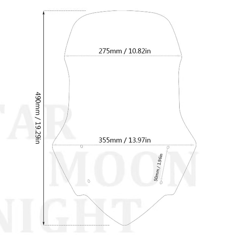 Genérico Pantalla Parabrisas para Honda NC700X NC750X NC 750 700 X 2011-2015, Accesorio de Motocicleta, Negro y Blanco (Transparente)