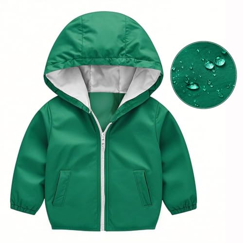 Little Girls Boys Rain Jacket Kids Raincoat Waterproof Hooded Rain Jackets Lightweight Breathable Outerwear for Zip3