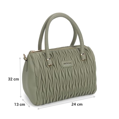 Image of Mochi Women Casual Pu Soft Body Zipper Closure Solid Sling Bag With 2 Pocket And 1 Compartments