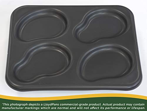 LloydPans Egg Pan, 9.5 x 11 Inch 4-Cavity Irregular Egg Pan, Pre-Seasoned PSTK
