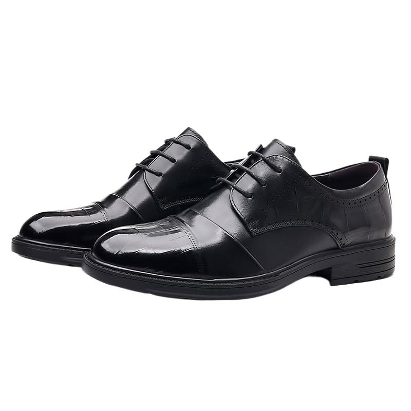 Men's Lace-up Shoes Business Travel Lace-Up Dress Shoes Waterproof & Slip-Resistant Men's High-Shine Dress Shoes