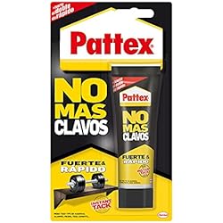 Pegar Estanterias Sin Clavos Pattex No Más Clavos Original, adhesivo de montaje resistente, pegamento extrafuerte para madera, metal y más, adhesivo blanco instantáneo, 1 tubo x 100 g