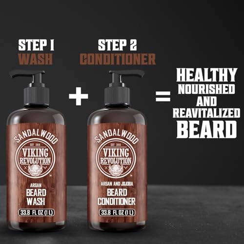 Image of Viking Revolution Beard Conditioner - Sandalwood - 33.8 fl oz