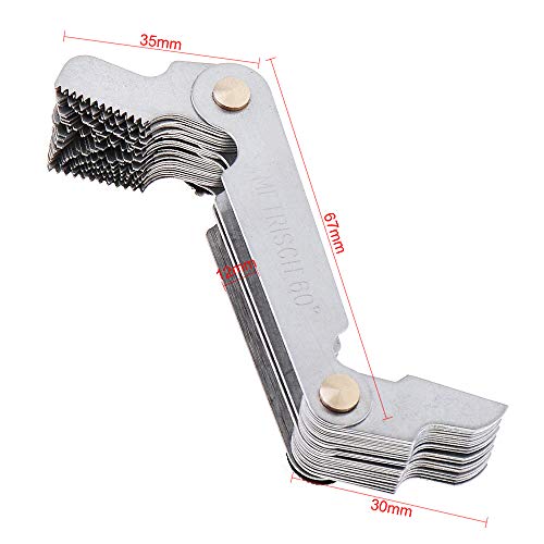 ChgImposs Metric & Imperial & US Screw Gauge SAE Whitworth 55 Degree & Metric 60 Degree & & US 60 Degree Thread Pitch Gauge for Industrial Measurement 4 ChgImposs Metric & Imperial & US Screw Gauge SAE Whitworth 55 Degree & Metric 60 Degree & & US 60 Degree Thread Pitch Gauge for Industrial Measurement - Image 4
