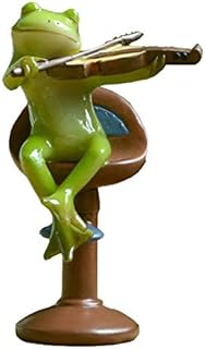 Gemmia Fairy Garden Miniature Frog Figurine- Playing Violin Frog