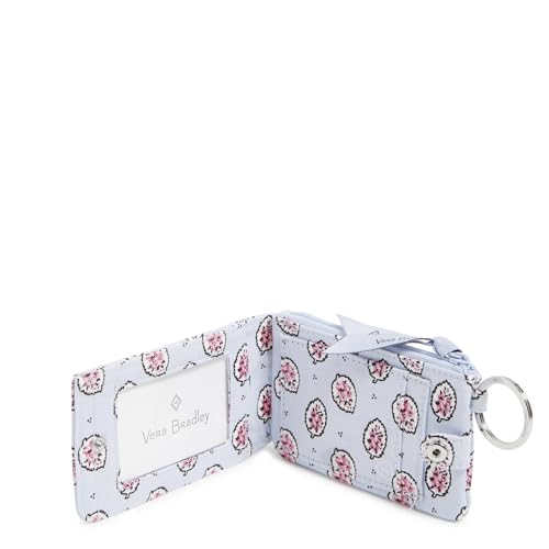 Vera Bradley Cotton Deluxe Zip Id Case Wallet with RFID Protection, Magnifique Leaf2