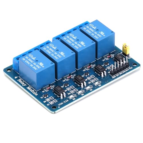 Yizhet 5V Module Relais DC 5V 230V 4 Canaux Module Relais avec Optocoupleur pour Raspberry Pi...