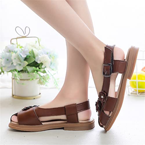 Toddler Kids Slippers Boys Girls Sandals Shoes Hook Loop Anti-Slip Slippers Beach Water Swim (Brown, 13 Little Child)3