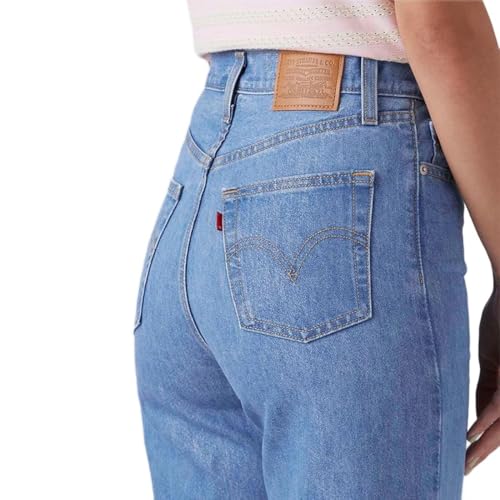 Image of Women's Blue Wide Leg high Rise Jeans