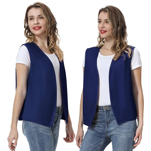 TopTie Custom Volunteer Vest No Buttons Unisex Work Vest Logo Imprint for Restaurant Supermarket Clerk Activity4