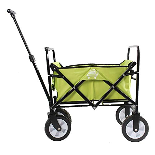 Carritos de Almacenamiento Carrito de jardín Plegable Carrito Resistente Carrito de Compras multifunción para Acampar al Aire Libre Playa Supermercado Carretilla de tracción con 4