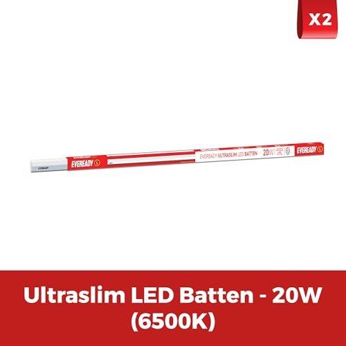 Image of EVEREADY 20W Ultraslim LED Batten /Tubelight, Home & Office, Pack of 2