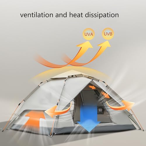 Carpa doble capa plegable automática para camping miniatura 5