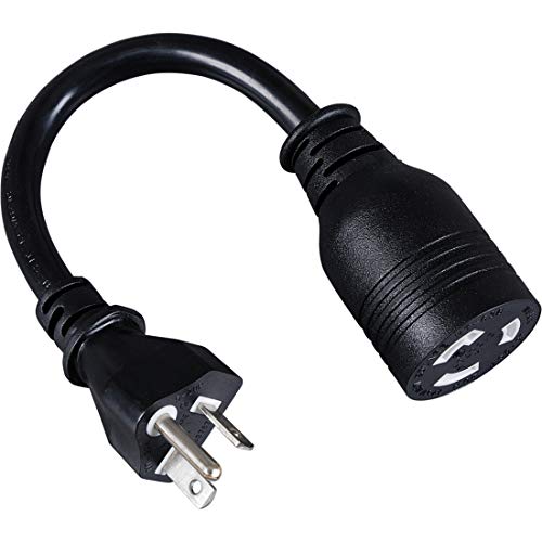 Tripp Lite Heavy-Duty Power Adapter Cord 20A, 12AWG (NEMA-L5-20R to NEMA-5-20P) 6-in.(P044-06I) Black