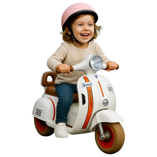 Image of Rechargeable Battery Operated Scooter for Kids, Ride on Toy scooty with Light & Music | Electric Bike for Baby 1 to 4 Years Boys Girls (White)