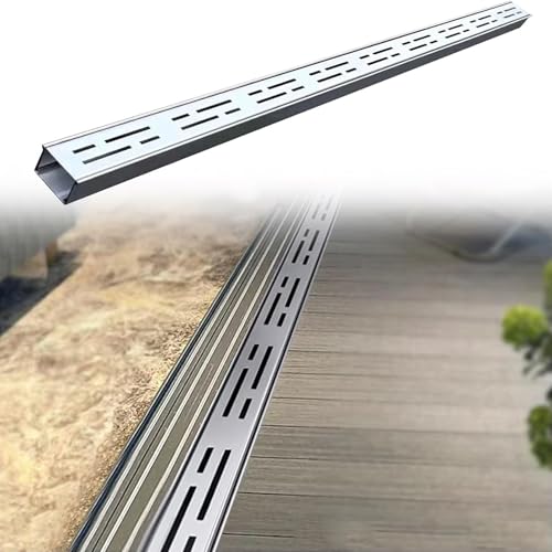 Caniveau de drainage pour cour avec système de drainage linéaire en inox