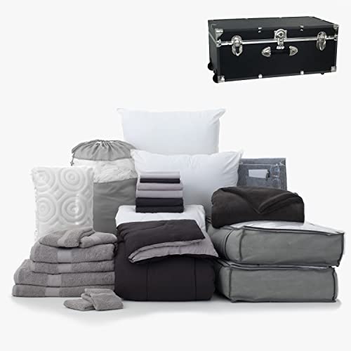 OCM College Dorm Room 25Piece Complete Campus Pak Trunk Bundle Twin