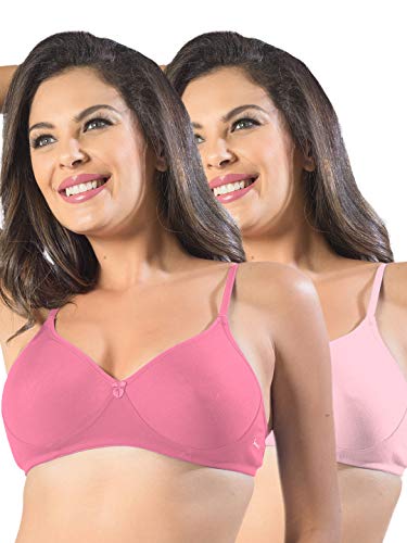 Image of SONARI Womens Non Padded Cotton Bra | Wire Free, Medium Coverage, Seamless Cups, Comfortable Polyester Cotton Blend Fabric | Adjustable Straps, Ideal for Everyday Wear - Smile
