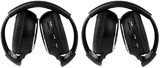 Sportsmax 2 Pack of Two Channel Folding Universal Rear Entertainment System Infrared Headphones