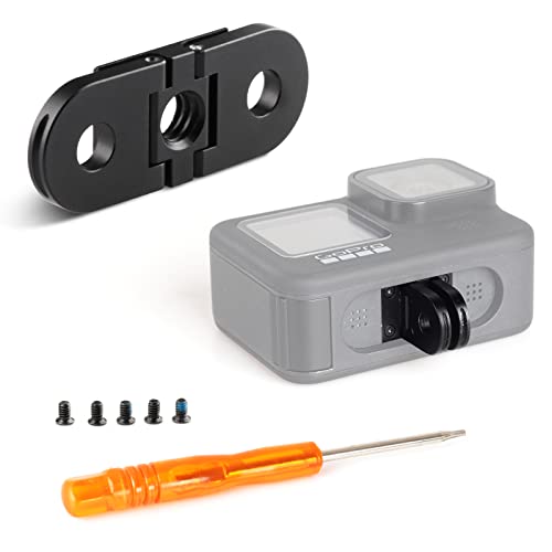 HSU Adaptador de trípode para GoPro, Dedo Plegable con Puerto de conexión de 1/4 para Hero 12/11/10/9/8 y GoPro MAX