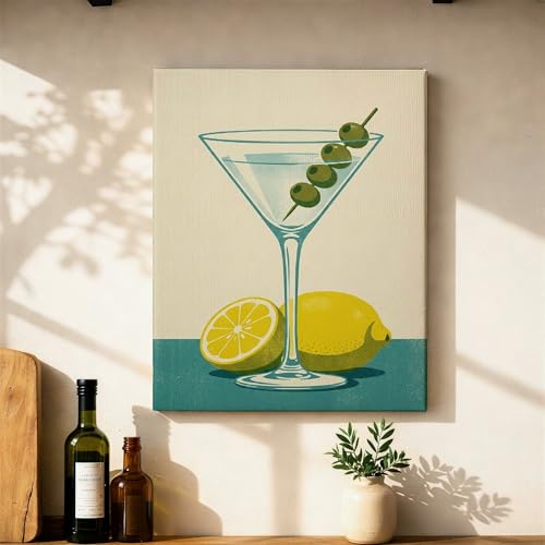 Toile murale moderne minimaliste 40x50 cm décoration pour cuisine et salle à manger