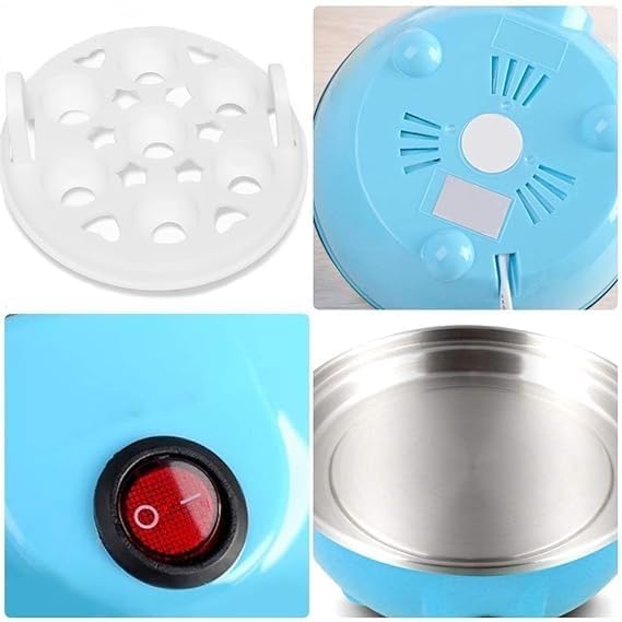Instant Egg Boiler/Poacher/Coocker Machine 350 Watts | Boil upto 7 Eggs (Hard, Medium, Soft) Automatic Overheat Protection (7 Eggs)