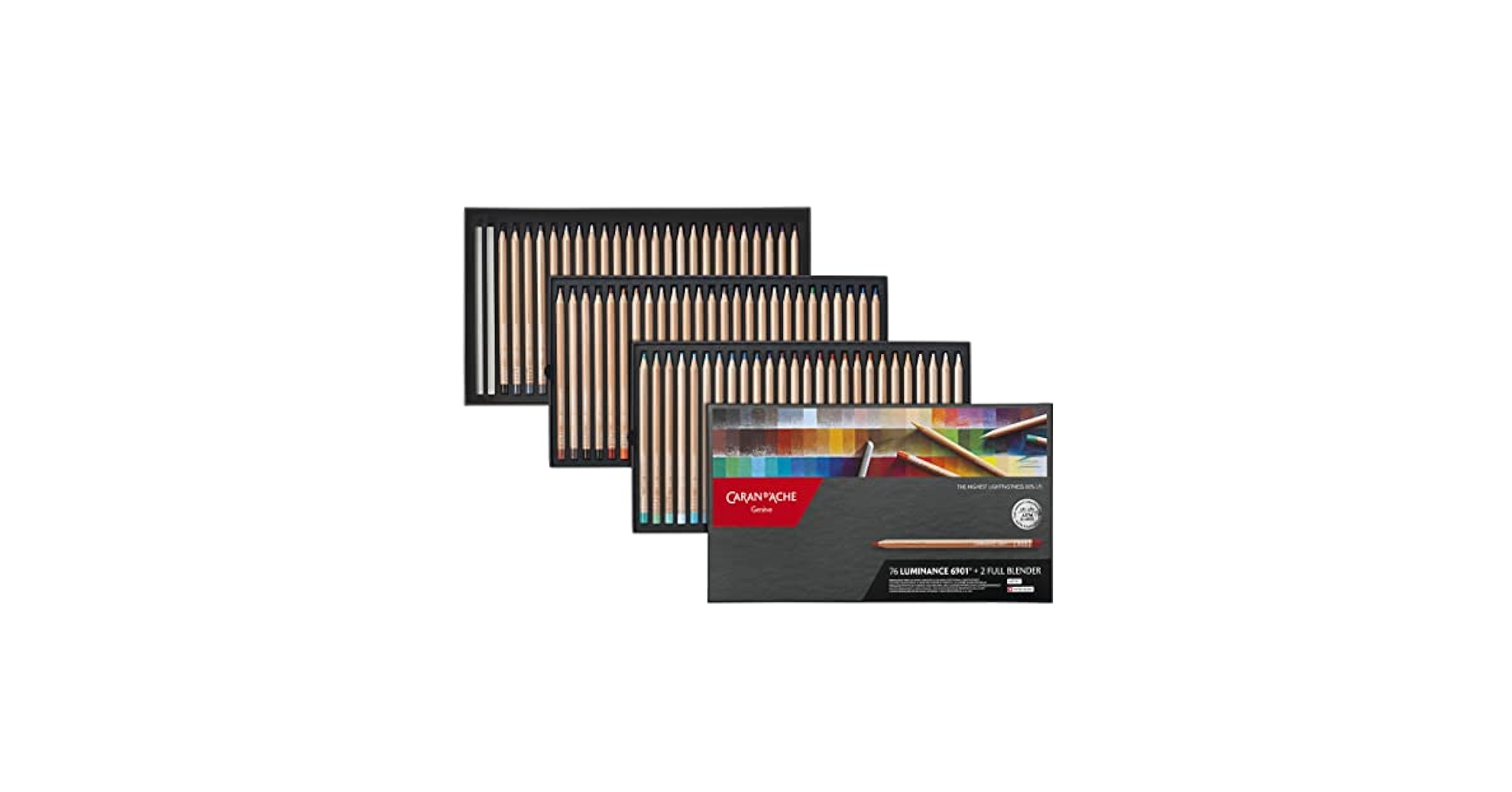 CARAN D'ACHE LUMINANCE 6901 20色セット Caran d'Ache Luminance 6901 Box of 100 Coloured Pencil Set