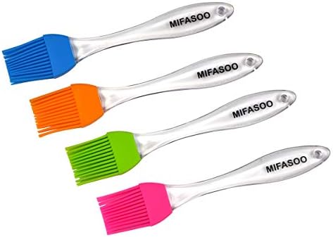 ZEPELOFFY 4 Pack Silicone Pastry Brush Heat Resistant Basting Brushes Spread Oil Butter Sauce Marinades for BBQ Grill Barbecue Baking Kitchen Cooking