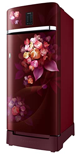 Image of Samsung 215L 3 Star Inverter Direct-Cool Single Door Digi-Touch Refrigerator Appliance (RR23C2F23HT /HL,Hydrangea Plum) Base Stand Drawer