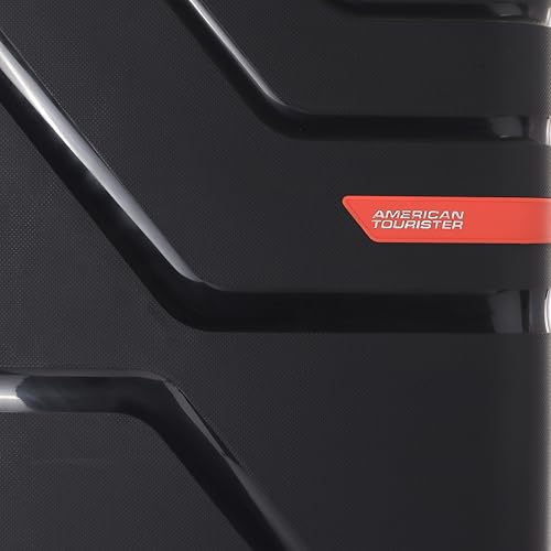 Image of American Tourister Upland Sport 68 CM Medium Checkin Polypropylene (PP) Hard 4 Wheels Spinner Luggage /Suitcase /Trolley Bag for Travel (Black)