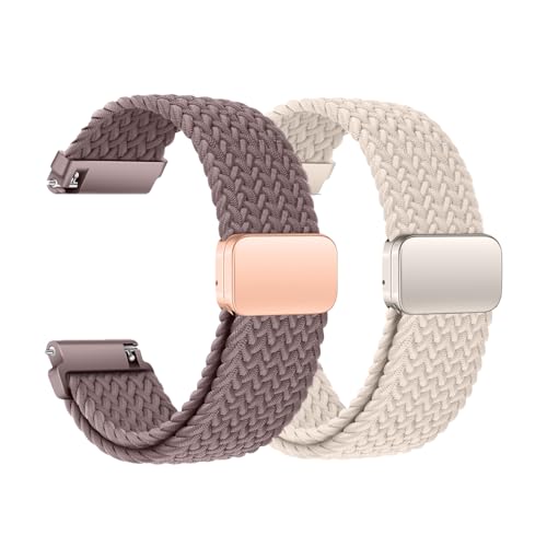 Nylon Uhrenarmband 22mm Elastisches Armband mit Magnet Verschluss für Samsung Galaxy Watch 3 45mm/Galaxy Watch 46mm/Gear...