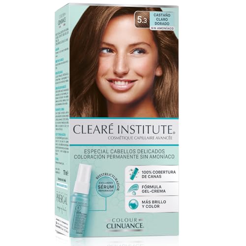 Colour Clinuance | Colorazione Permanente per Capelli Delicati | 5.3 Castano Chiaro Dorato | Senza Ammoniaca, Parabeni, Silicone | Colore intenso, 100% copertura | Dermatologicamente Testato