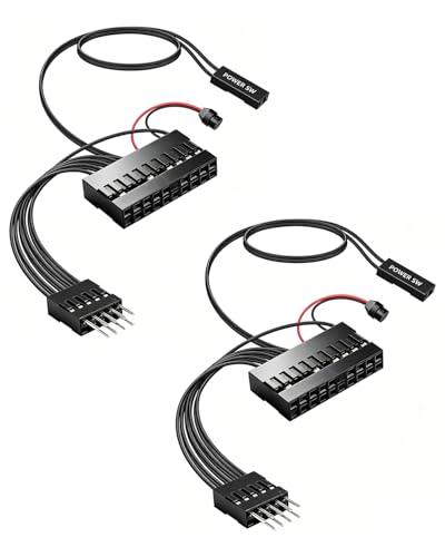 20Pin to 9 PIN Front Panel Extension Cable(0.15 M/2Pack)