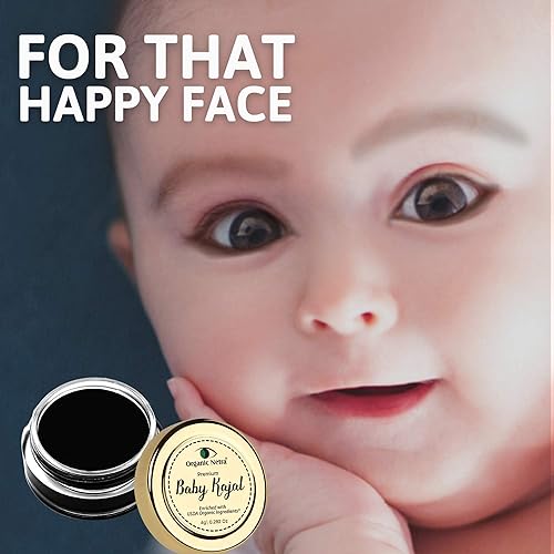 Image of Organic Netra Baby Kajal 4g for Newborns Water-Resistant Smudgeproof Longlasting Enriched with Natural Organic Ingredients Safe for Sensitive Baby Skin No Harmful Chemicals Matte Finish (Pack of 2)