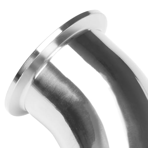 Image of DERNORD Sanitary Hose Barb Pipe Fitting 2 inch Tri Clamp (64MM Ferrule) 45 Degree Elbow Tube OD 2 inch /51MM