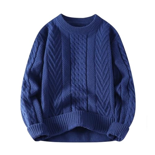 Pull torsadé col rond coupe cintrée anti-froid pour jeunes actifs pressés