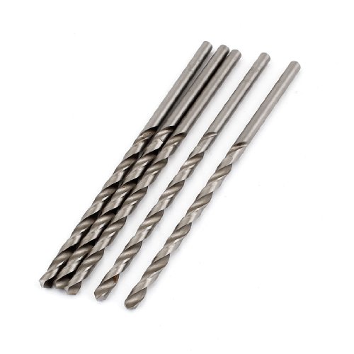 Aexit 5pcs Straight Tool holder Shaft 4.6mm High Speed Steel Twist Drilling Hole Iron Drill Bits Model:37as490qo439