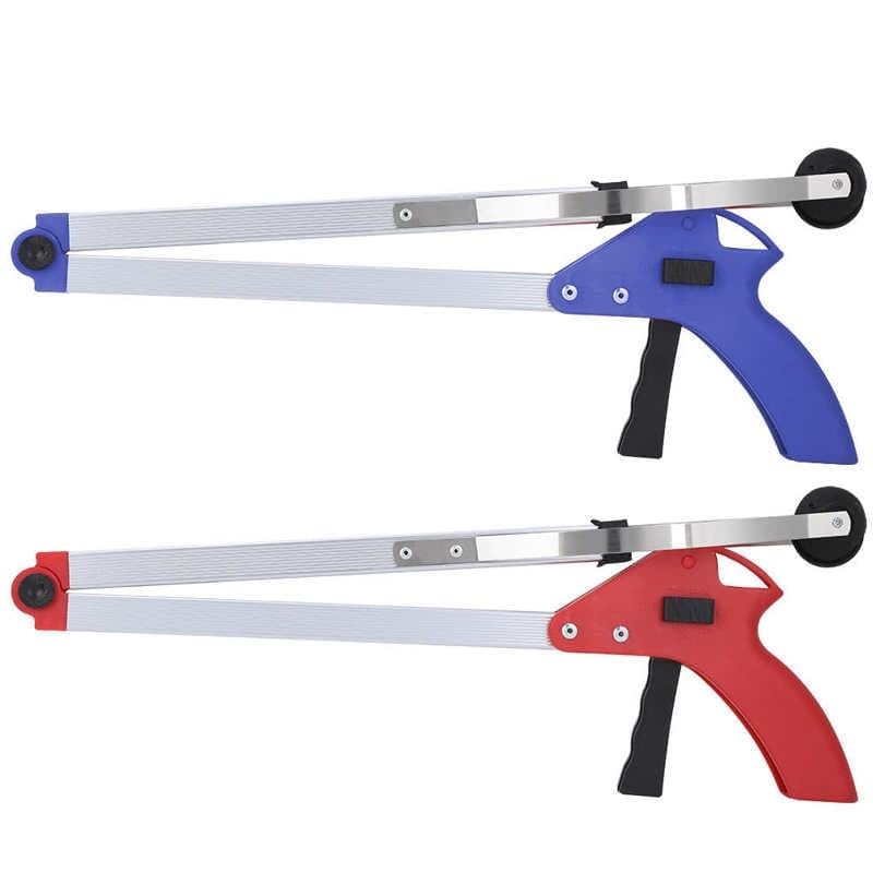 House Cleaning Tools Litter Picker Folding Trash Clamp for Garden Leaves Litter Pickup Cleaning Tool (Blue)