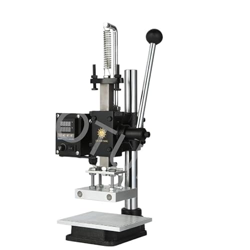 箔押し機、 小型手動ホットスタンプ機 220/110 レザーロゴ印刷機 ホットプレス ホットスタンプ 折り目付け ブランディング機 広い温度制御範囲(10 13cm)