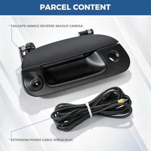 Image of Tailgate Handle Backup Camera Fit for Ford F150 F250 F350 F450 F550 Super Duty 1997-2007, Fit for Explorer Lobo 2001-2005 Tailgate Reversing Rear View Park Assist Camera RCA Plug 7L3Z-9943400AA