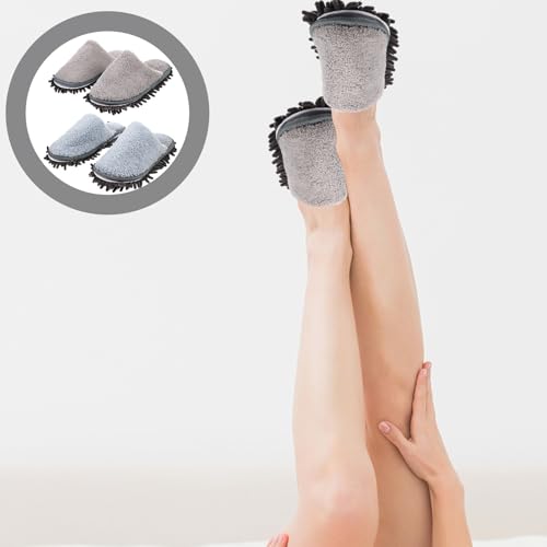Pantuflas para limpiar pisos de microfibra súper absorbentes y cómodas de usar 8