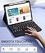 Harvopu Compatible with iPad Air 11 Inch & Air 5th/ Air 4th Generation Case with Keyboard - Multi-Touch Trackpad, 7-Color Backlit, Detachable Folio Cover for Air 11-inch M3/M2 (2025/2024) (Black)