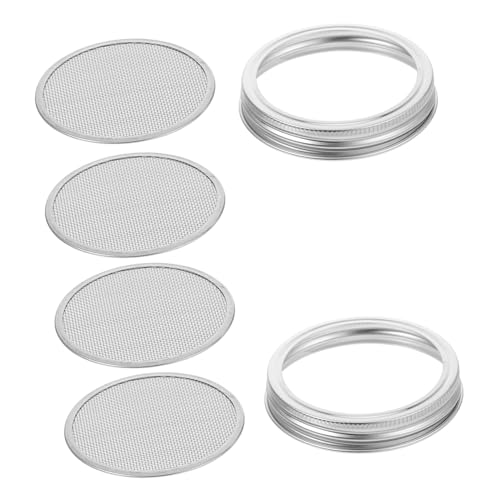 CIMAXIC 6piezas Colador para Frascos De Tapas para Germinación Compatibles Frascos De Boca Ancha