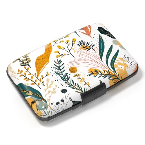 Image of Card Holder Credit Cards Holder for Women RFID wallet women Business Card Holder Wallet Mini Aluminum Card Wallet RFID Blocking Slim Metal Hard Card for Women, Pictorial Motifs