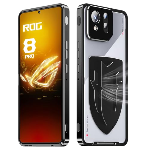Love Mei LK-8P Shockproof Case For Asus Rog Phone 8 Pro/ 8, Metal Frame Bumper Case + Matte Pc Back Cover [Ultra Thin] cover