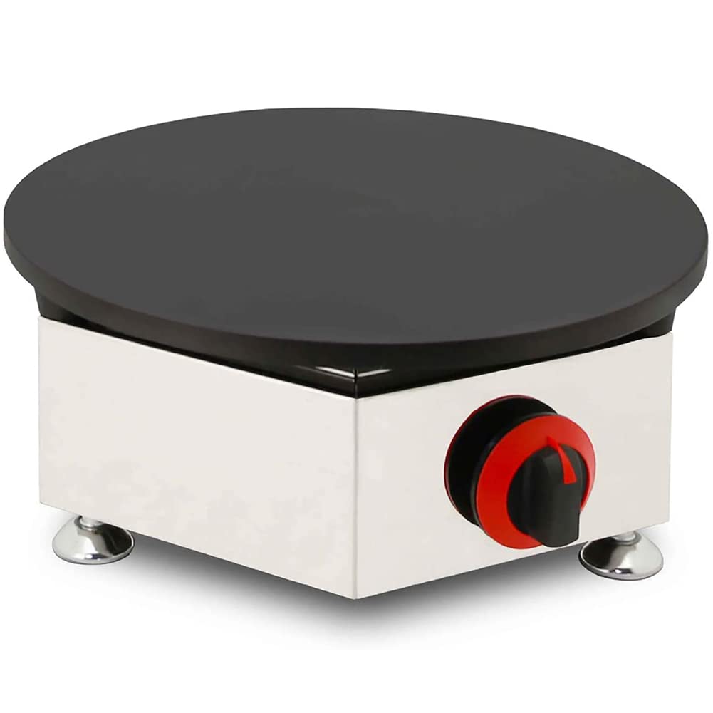 MYUYEE Crepe Baking Pancake Maker, Non-Stick Commercial Single-Head Gas Crepe Maker, Suitable for Home Kitchen, Commercial, Street Food, Single Person