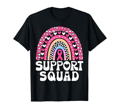 Support Squad Breast Cancer Warrior Sensibilità al cancro al seno Maglietta